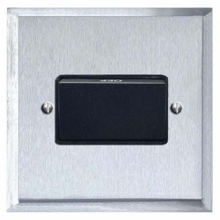 Mode Triple Pole Fan Isolator Satin Chrome & Black Trim