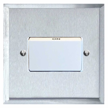 Mode Triple Pole Fan Isolator Satin Chrome & White Trim