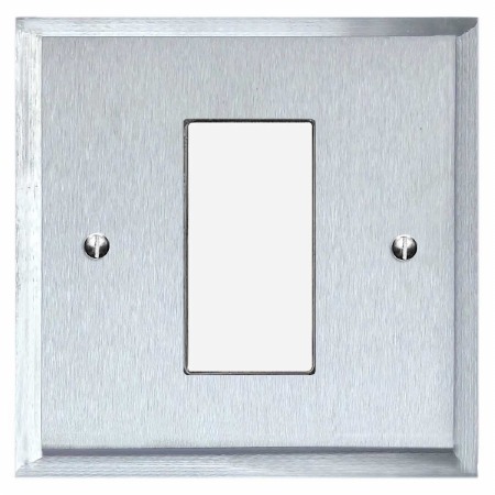 Mode Plate for Modular Electrical Components 50x25mm Satin Chrome