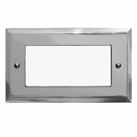 Mode Plate for Modular Electrical Components 50x100mm Polished Chrome