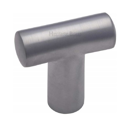 Heritage T Shaped Cabinet Knob C2234 Satin Chrome