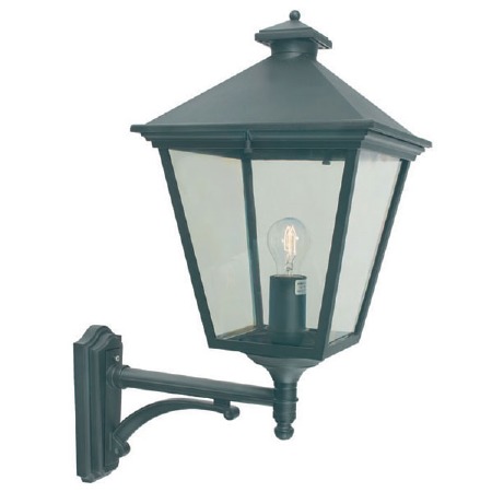 Elstead Turin Grande Large Outdoor Wall Uplight Lantern Black