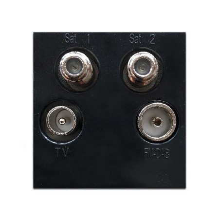 Quadplex Module Black 50x50mm