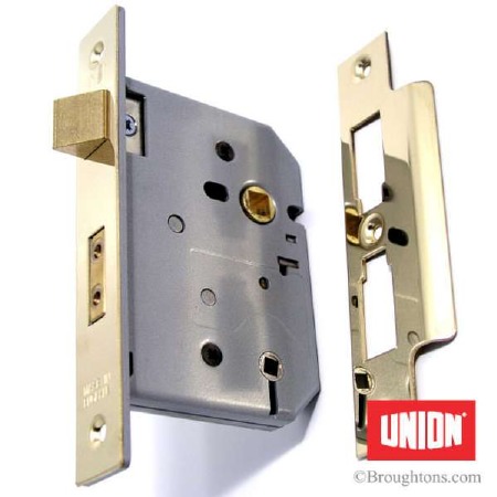 Union Bathroom Door Lock 2226 3" Brass