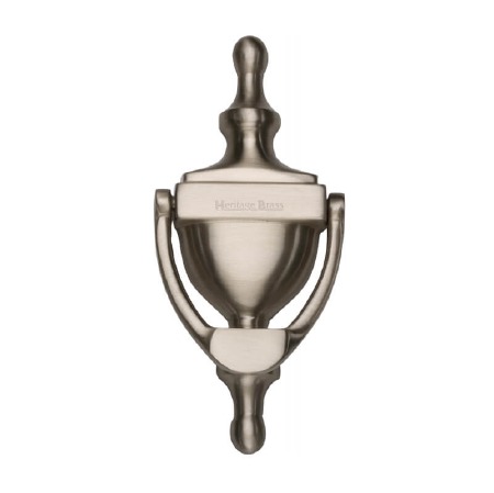 Heritage V910 Urn Door Knocker Satin Nickel Small