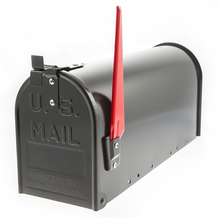 US Mail Post Box Aluminium Black