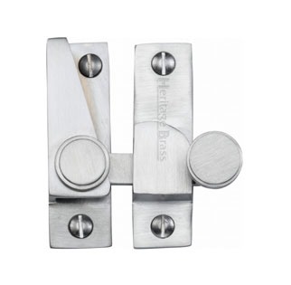 Heritage Hook Plate Sash Fastener V1106 Satin Chrome