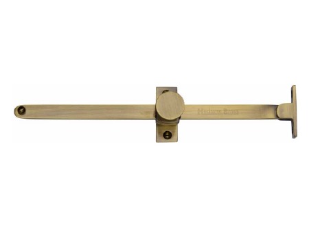 Heritage Sliding Casement Stay V991 Antique Brass