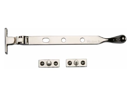 Heritage Ball Casement Stay 8" V992 Polished Nickel