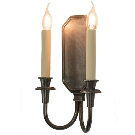Valerie Double Candle Wall Light Sconce Antique Brass