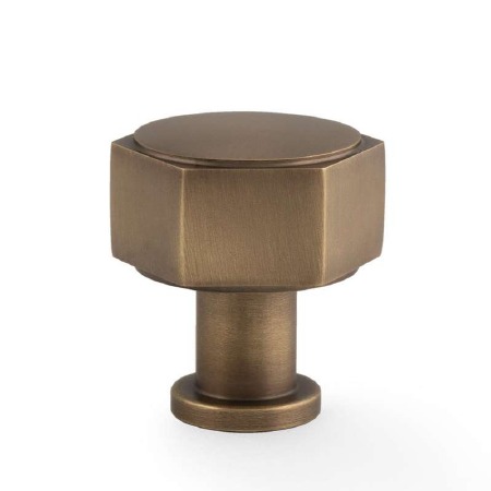 Vesper Cabinet Knob 33mm Antique Brass