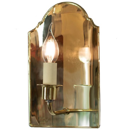 Vestry Wall Light Polished Brass Unlacquered