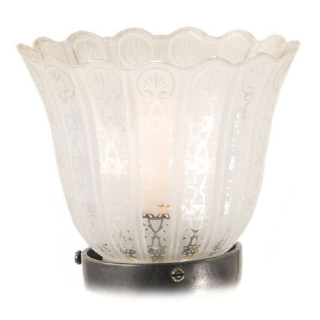 Victorian Etched White Shade
