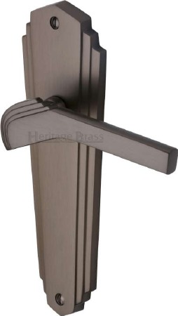 Heritage Waldorf Latch Door Handles WAL6510 Matt Bronze