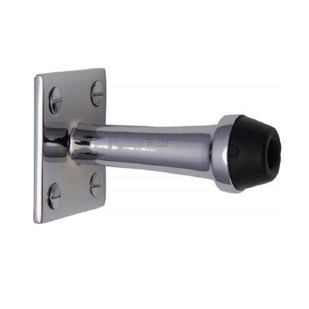 Heritage Wall Mounted Door Stop 76mm V1190 Polished Chrome