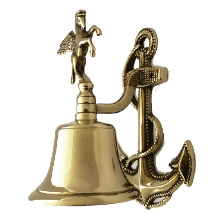 Anchor Ships Bell Polished Brass