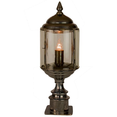 Wentworth Short Pillar Lantern Antique Brass