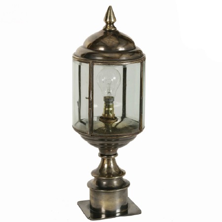 Wentworth Short Pillar Lantern Renovated Brass
