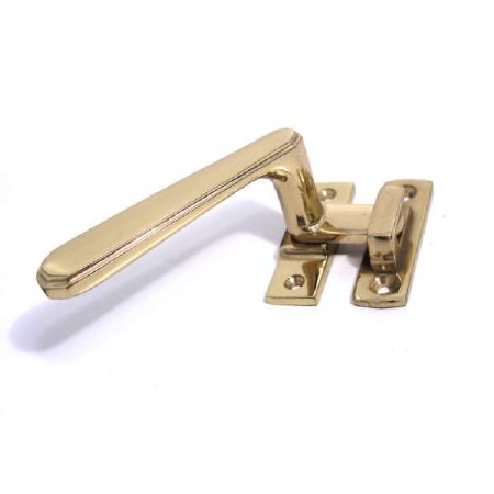 Aston Window Fastener Art Deco Polished Brass Unlacquered