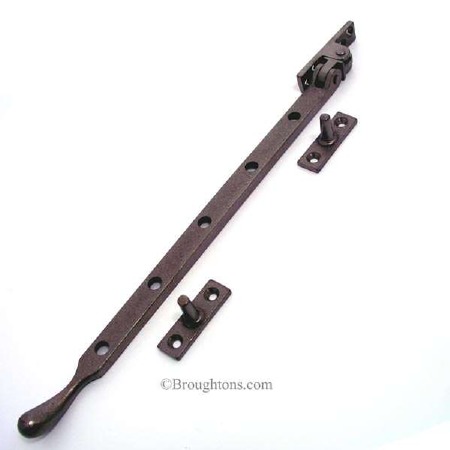 Aston Pear Drop Window Stay 305mm Rustic Solid Bronze