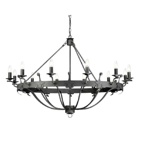 Elstead Windsor 12 Light Chandelier Graphite