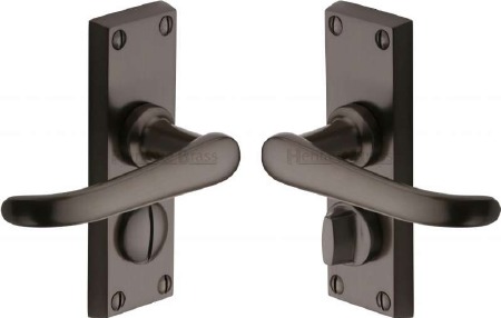 Heritage Windsor Privacy Door Handles V735 Matt Bronze