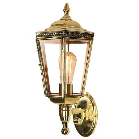 Windsor Outdoor Wall Lantern Polished Brass