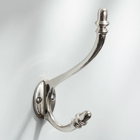 Hat & Coat Hook Large Acorn Polished Nickel