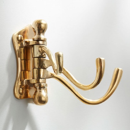 Triple Door Hook Polished Brass