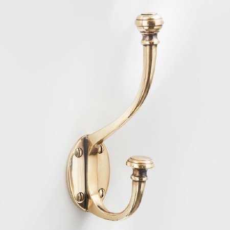 Hat & Coat Hook Extra Large Renovated Brass