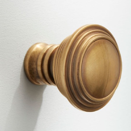 Cupboard Door Knob 38mm Antique Satin Brass