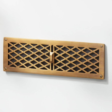 Cast Air Vent Antique Satin Brass - Broughtons Lighting & Ironmongery