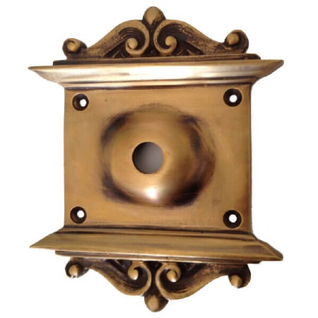 Decorative Plate with 1/2" Hole Antique Satin Brass
