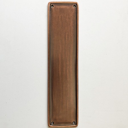 Raised Finger Plate Distressed Antique Copper