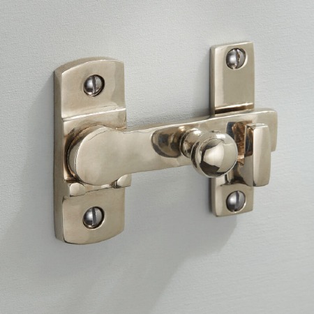 Cloakroom Door Bolt Polished Nickel