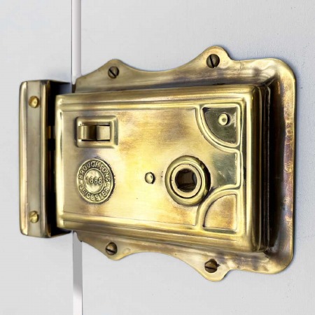 Broughton Victorian Rim Latch Renovated Brass RH