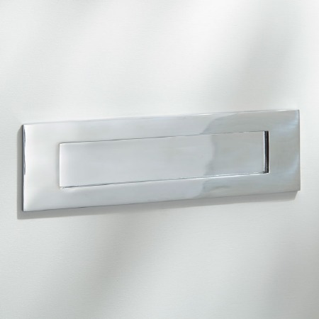 Letter Plate Polished Chrome 250mm x 75mm