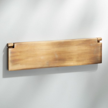 Internal Letter Box Flap Antique Satin Brass 295mm