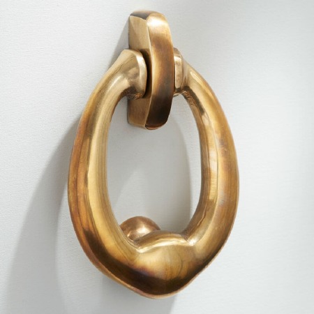 Ring Door Knocker Small Renovated Brass