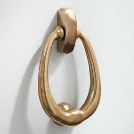 Ring Door Knocker Large Renovated Brass