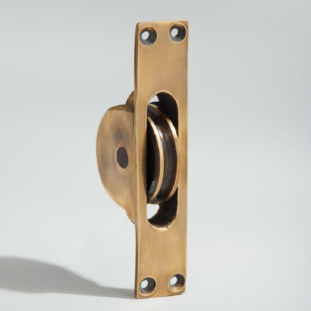 Sash Pulley Renovated Brass