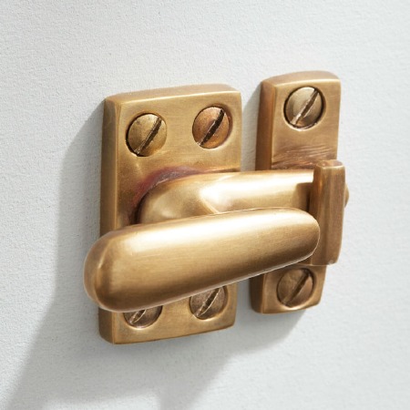 Cupboard Fastener Small Antique Satin Brass