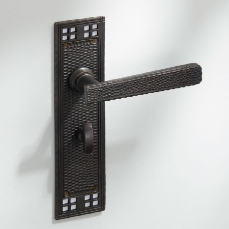 Arts & Crafts Bathroom Door Handles Bronze