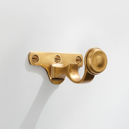 Curtain Pole Centre Bracket for 25mm Pole Antique Satin Brass