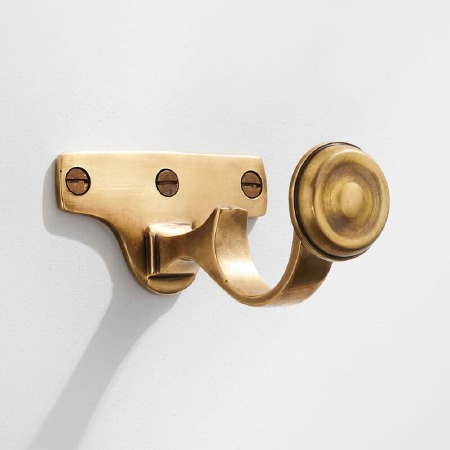 Curtain Pole Centre Bracket for 38mm Pole Antique Satin Brass