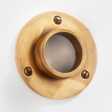 Curtain Pole Socket for 38mm Pole Antique Satin Brass