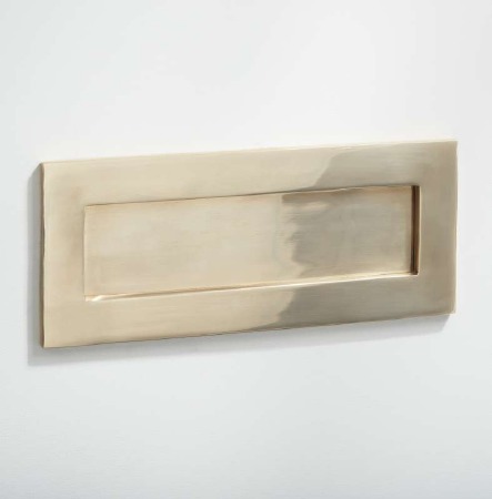 Letter Plate Polished Brass Unlacquered 254mm x 100mm