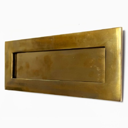 Letter Plate Renovated Brass 254mm x 100mm