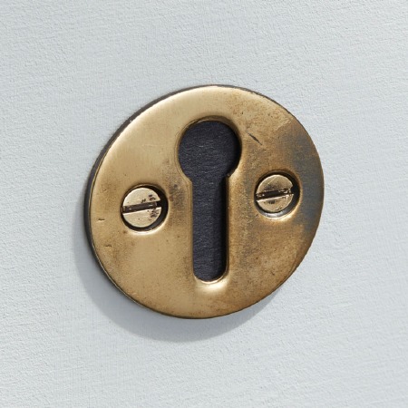 Plain Round Escutcheon Renovated Brass