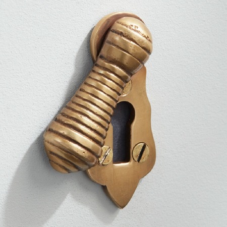 Beehive Escutcheon Antique Satin Brass